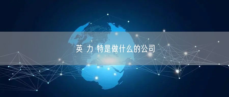 英 力 特是做什么的公司