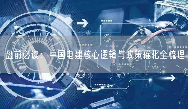盘前必读：中国电建核心逻辑与政策催化全梳理